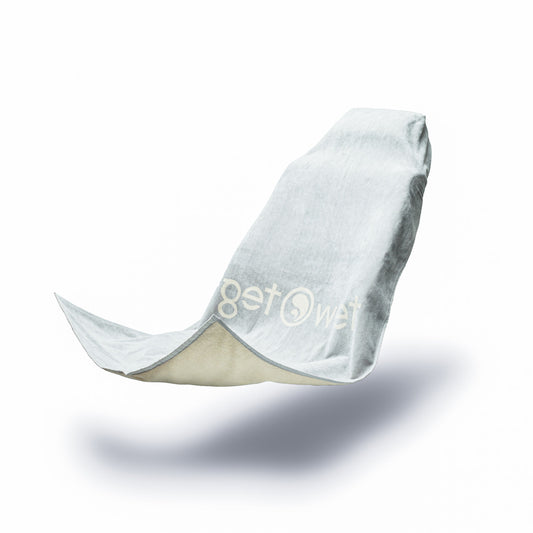 TewTeg Performance Towel Bright Grey/Cream - Premium Car Seat Wrap & Towel